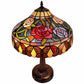 24" Stained Glass Red Roses Accent Table Lamp By Homeroots | Table Lamps | Modishstore - 2