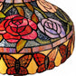 24" Stained Glass Red Roses Accent Table Lamp By Homeroots | Table Lamps | Modishstore - 9