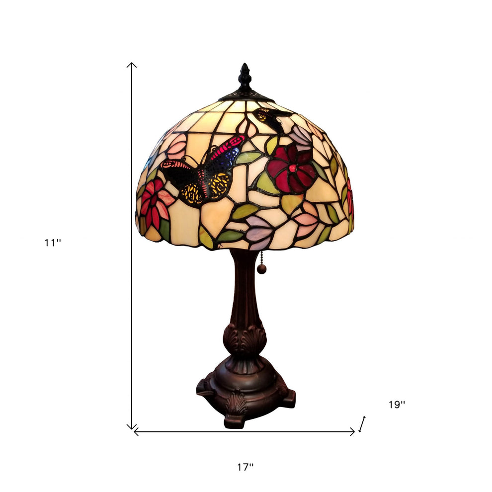 19" Tiffany Style Butterfly Table Lamp By Homeroots | Table Lamps | Modishstore - 6