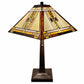 23" Stained Glass Two Light Mission Style Table Lamp with Stained Glass Shade By Homeroots | Table Lamps | Modishstore - 2