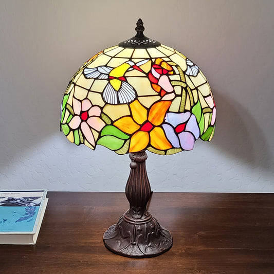 18" Tiffany Style Floral Table Lamp By Homeroots | Table Lamps | Modishstore
