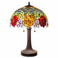 23" Stained Glass Two Light Jeweled Flowery Accent Table Lamp By Homeroots | Table Lamps | Modishstore - 2