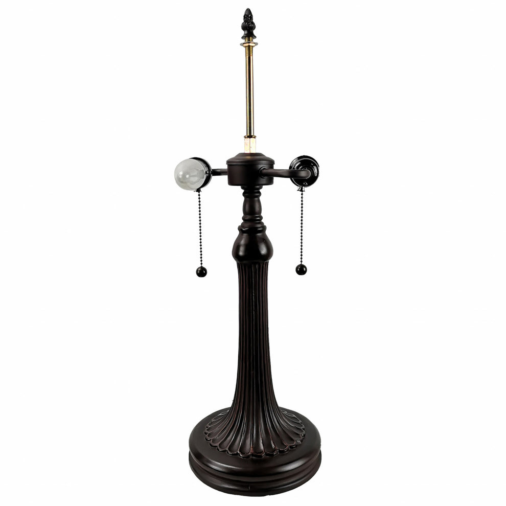 23" Stained Glass Two Light Jeweled Flowery Accent Table Lamp By Homeroots | Table Lamps | Modishstore - 4