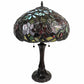 24" Stained Glass Two Light Jeweled Roses Accent Table Lamp By Homeroots | Table Lamps | Modishstore - 2