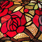 24" Stained Glass Two Light Jeweled Roses Accent Table Lamp By Homeroots | Table Lamps | Modishstore - 3