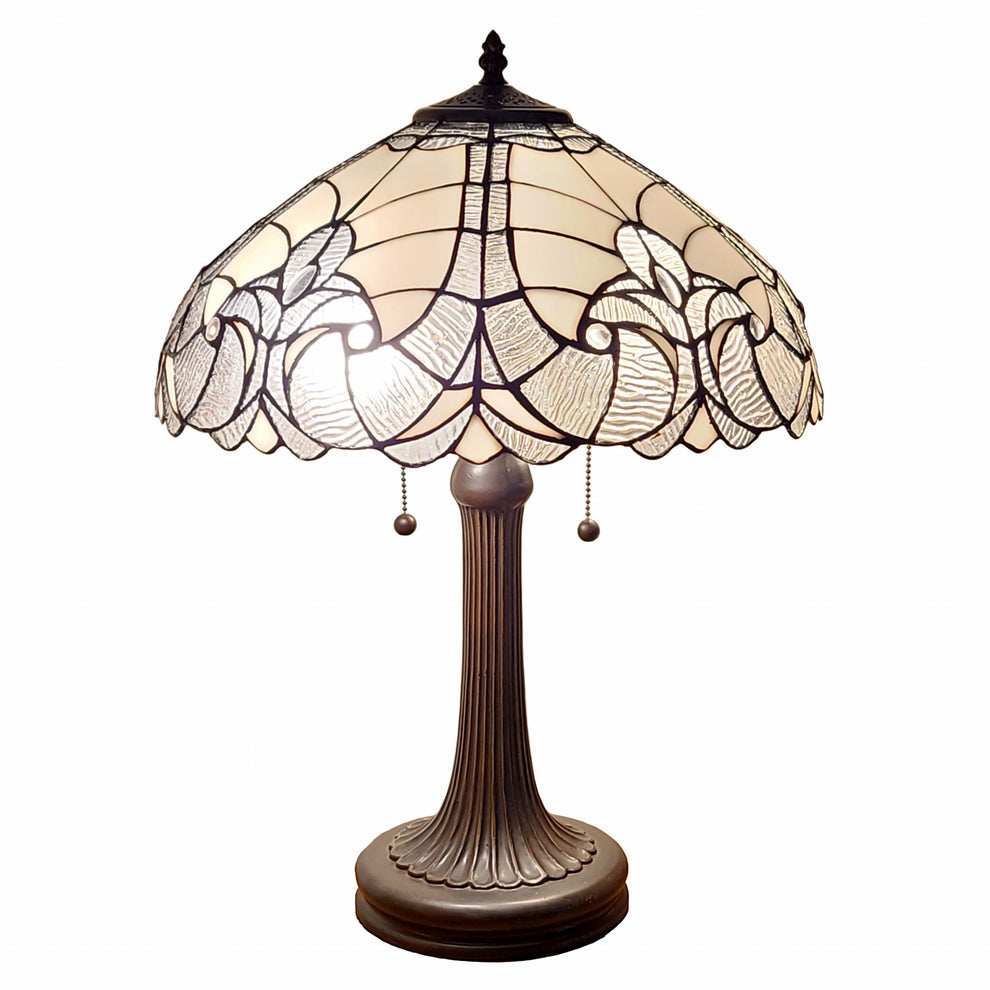23" Stained Glass Two Light Vintage Antique Accent Table Lamp By Homeroots | Table Lamps | Modishstore - 2