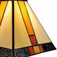 15" Tiffany Amber and Black Mission Style Table Lamp By Homeroots | Table Lamps | Modishstore - 3