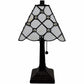 15" Tiffany Style White Stained Glass with Crystals Table Lamp By Homeroots | Table Lamps | Modishstore - 3