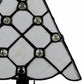 15" Tiffany Style White Stained Glass with Crystals Table Lamp By Homeroots | Table Lamps | Modishstore - 4