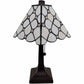 15" Tiffany Style White Stained Glass with Crystals Table Lamp By Homeroots | Table Lamps | Modishstore - 5