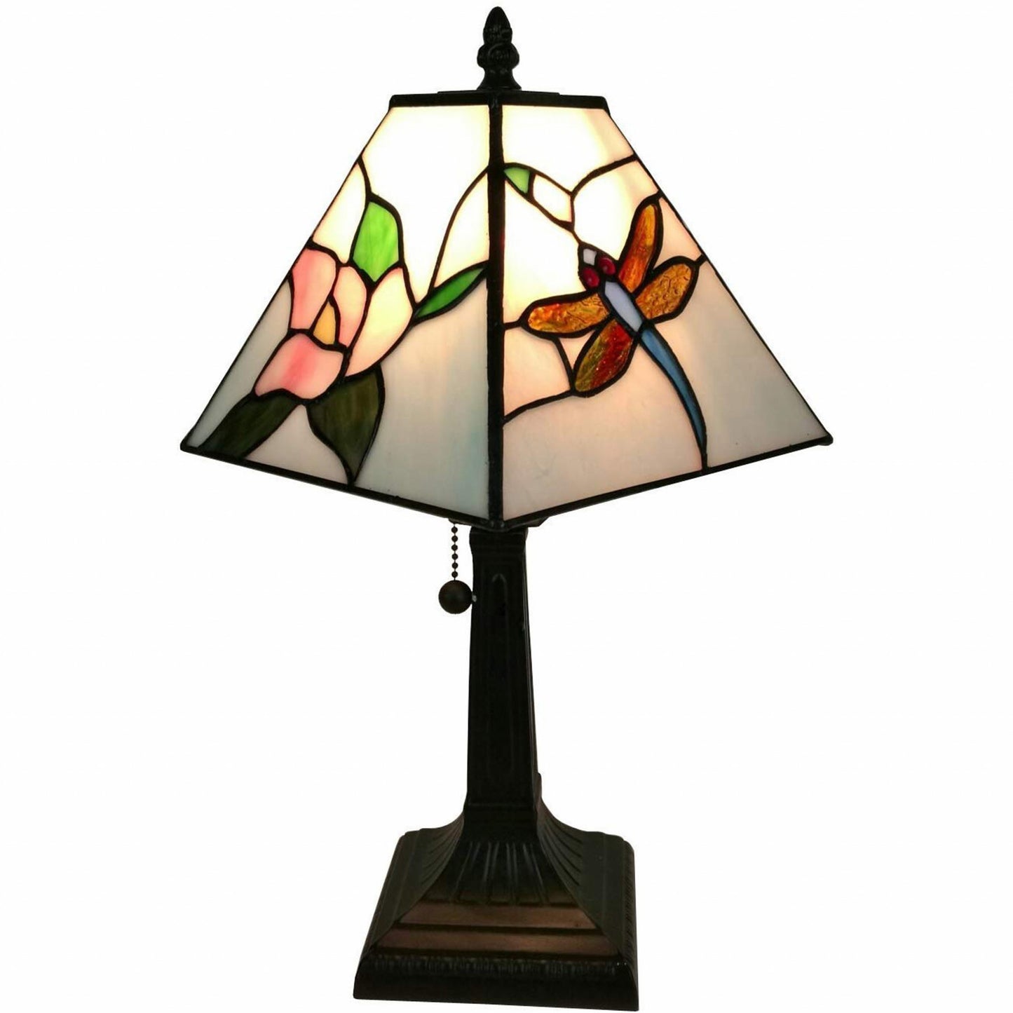 15" Tiffany Style Floral Dragonflies Table Lamp By Homeroots | Table Lamps | Modishstore