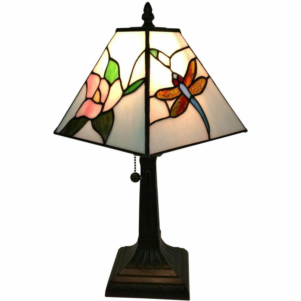 15" Tiffany Style Floral Dragonflies Table Lamp By Homeroots | Table Lamps | Modishstore - 2