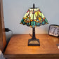 15" Tiffany Style Vintage Abstract Teal Table Lamp By Homeroots | Table Lamps | Modishstore - 3