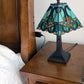 15" Tiffany Style Vintage Abstract Teal Table Lamp By Homeroots | Table Lamps | Modishstore - 4