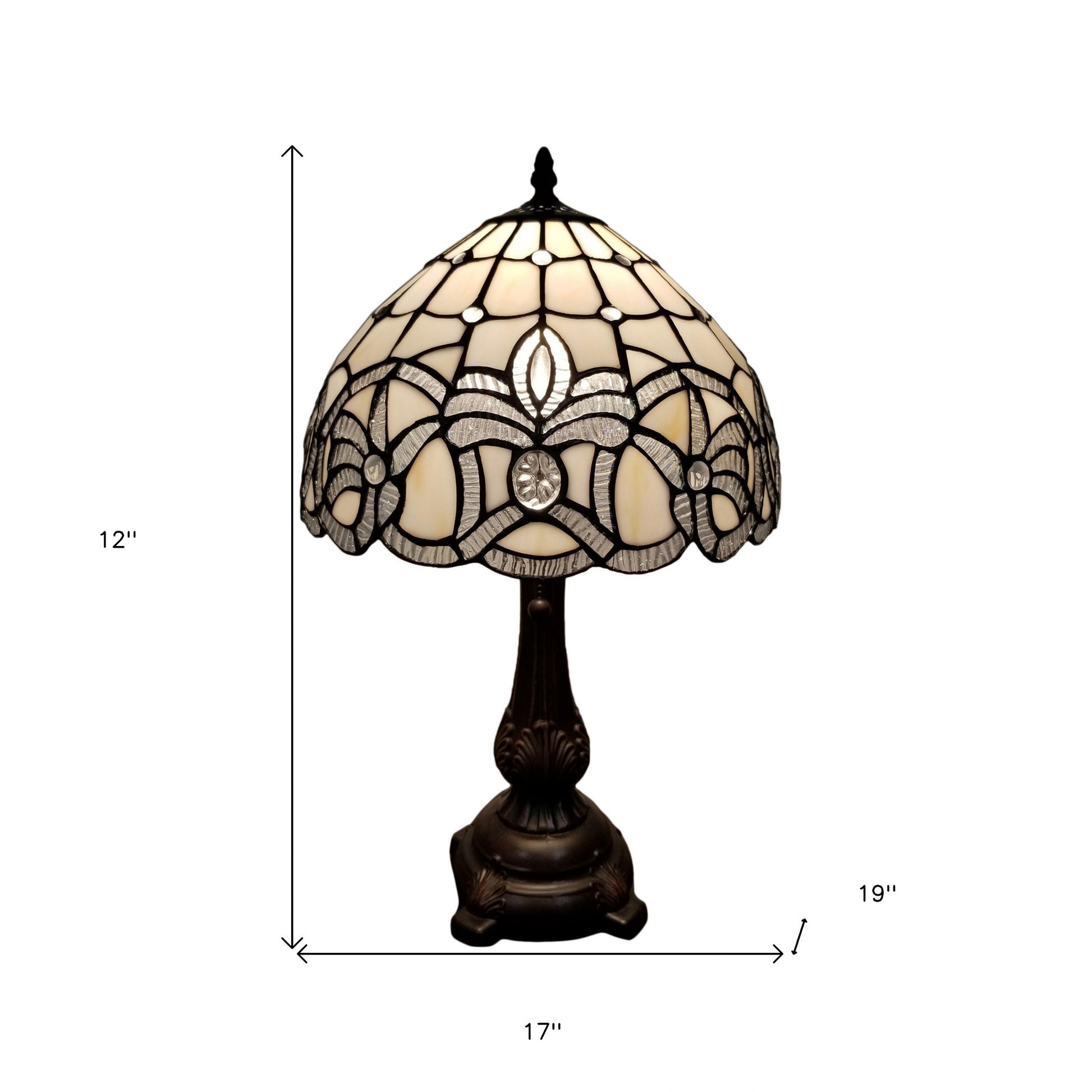19" Tiffany Style Antique Vintage Table Lamp By Homeroots | Table Lamps | Modishstore - 7