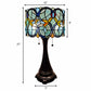 21" Stained Glass Two Light Jeweled Floral Drum Table Lamp By Homeroots | Table Lamps | Modishstore - 6