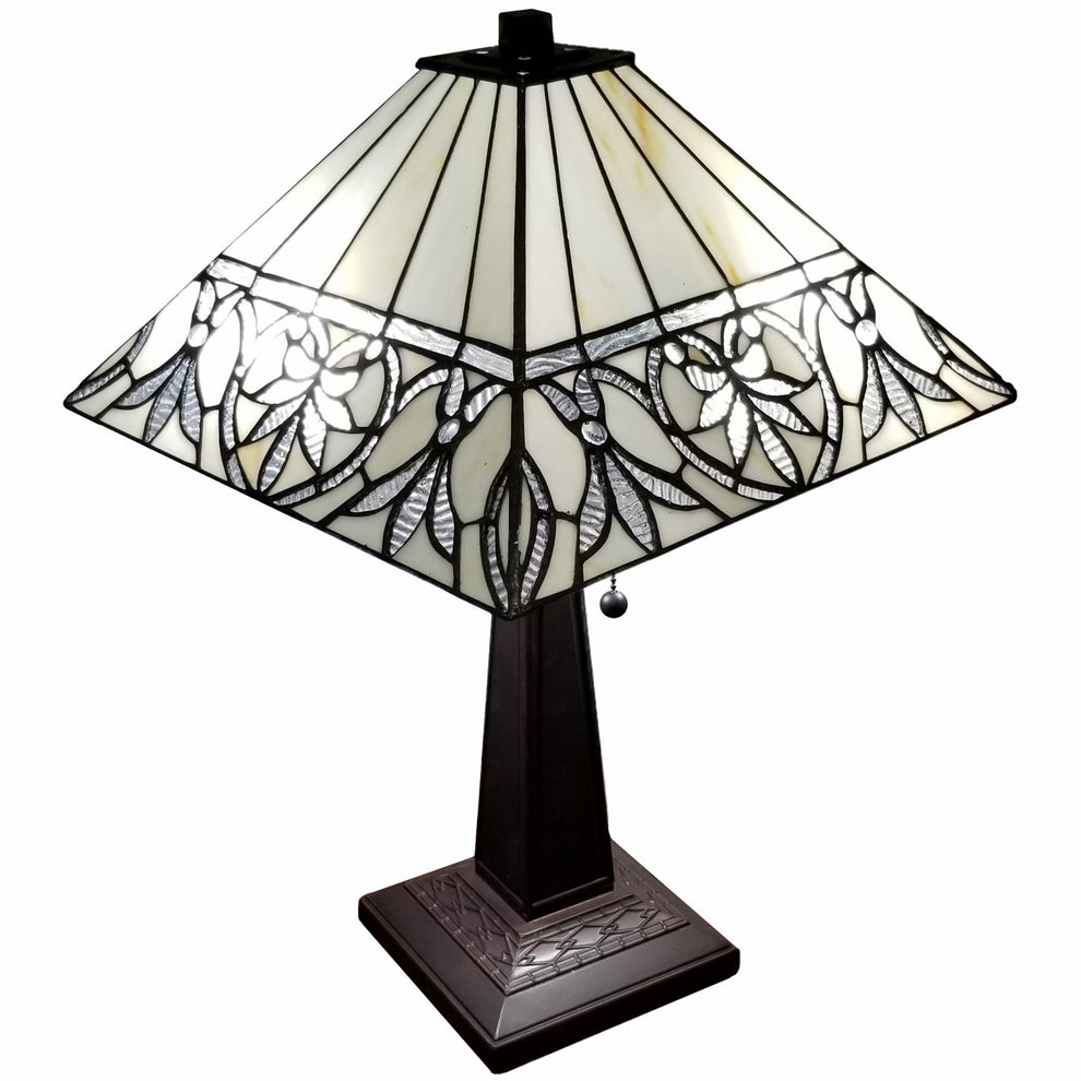 23" Stained Glass Butterfly Two Light Mission Style Table Lamp By Homeroots | Table Lamps | Modishstore - 6