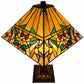 23" Stained Glass Flowery Two Light Mission Style Table Lamp By Homeroots | Table Lamps | Modishstore - 3
