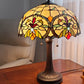 23" Stained Glass Two Light Jeweled Floral Table Lamp By Homeroots | Table Lamps | Modishstore - 3