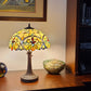 23" Stained Glass Two Light Jeweled Floral Table Lamp By Homeroots | Table Lamps | Modishstore - 4