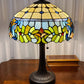 23" Stained Glass Two Light Jeweled Floral Accent Table Lamp By Homeroots | Table Lamps | Modishstore