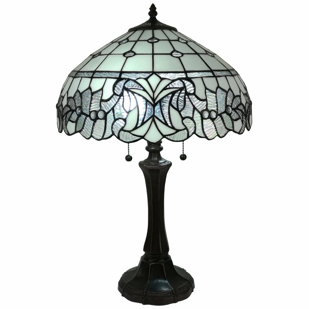 23" Stained Glass Two Light Vintage Antique Table Lamp By Homeroots | Table Lamps | Modishstore - 2