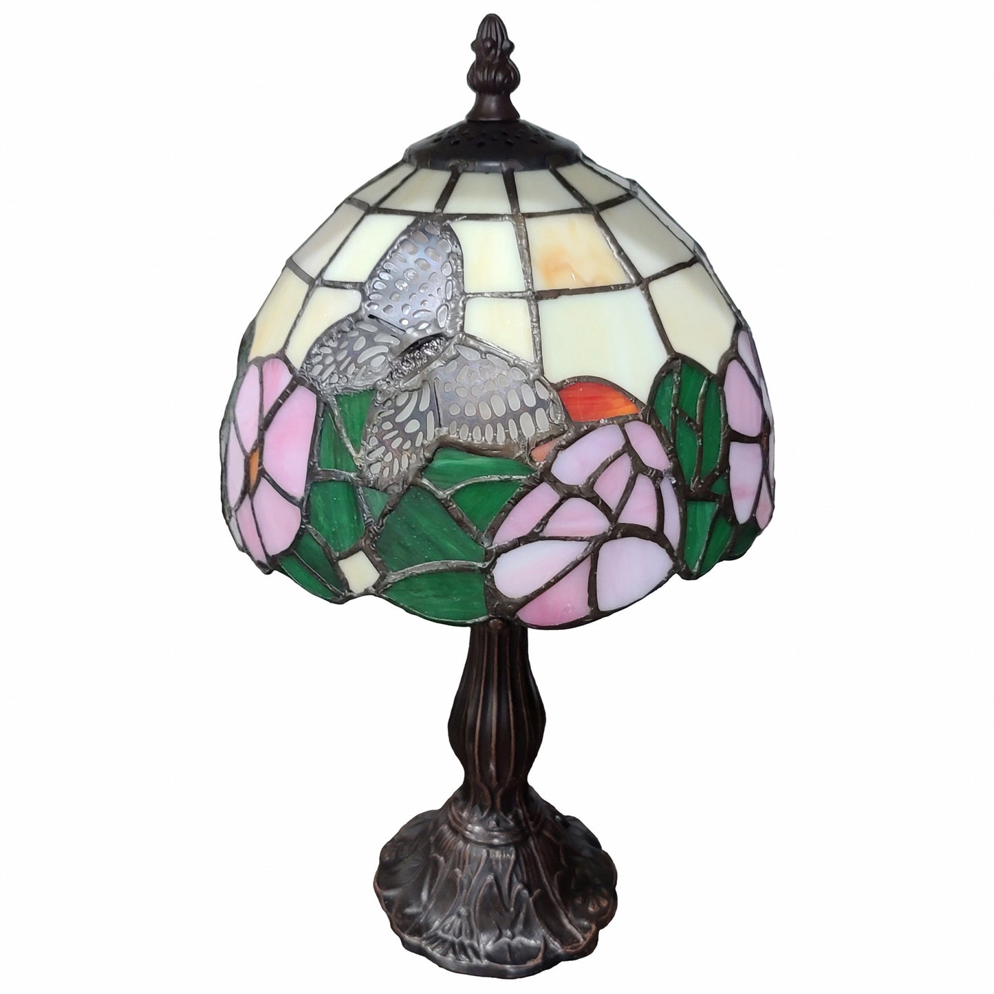 15" Tiffany Style Floral Butterfly Table Lamp By Homeroots | Table Lamps | Modishstore - 2