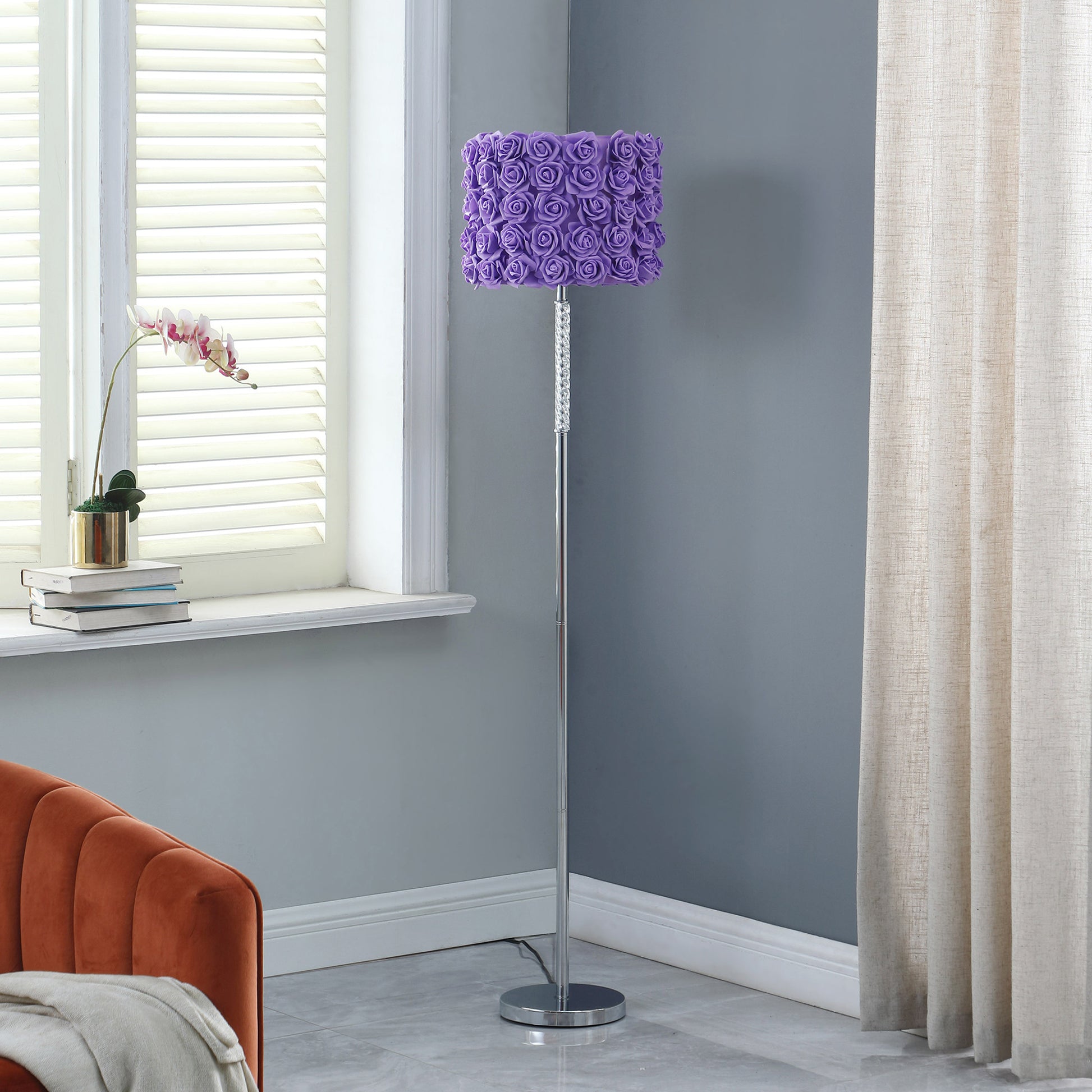Contemporary Purple Floor Lamps Cozy Corner Contemporary Floor