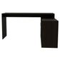 Sleek Black Wengue L Shape Office Desk By Homeroots | Desks | Modishstore - 2