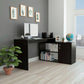 Sleek Black Wengue L Shape Office Desk By Homeroots | Desks | Modishstore