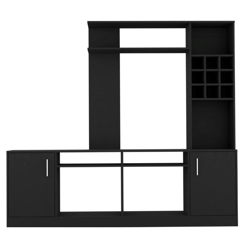 Stylish Black Television Entertainment Center By Homeroots | TV Stands | Modishstore