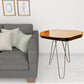 24" Natural Solid Wood Live Edge and Metal End Table By Homeroots | End Tables | Modishstore - 4