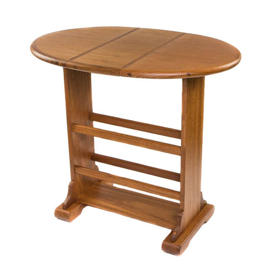 18" Brown Solid Wood Oval End Table By Homeroots | End Tables | Modishstore - 2