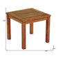 18" Brown Solid Wood Square End Table By Homeroots | End Tables | Modishstore - 3