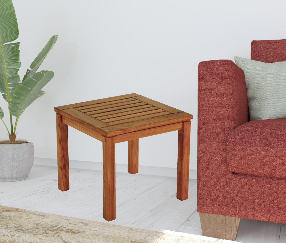 18" Brown Solid Wood Square End Table By Homeroots | End Tables | Modishstore