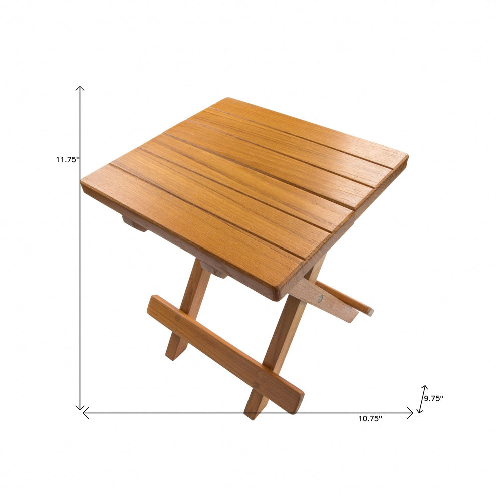 12" Brown Solid Wood Square End Table By Homeroots | End Tables | Modishstore - 7