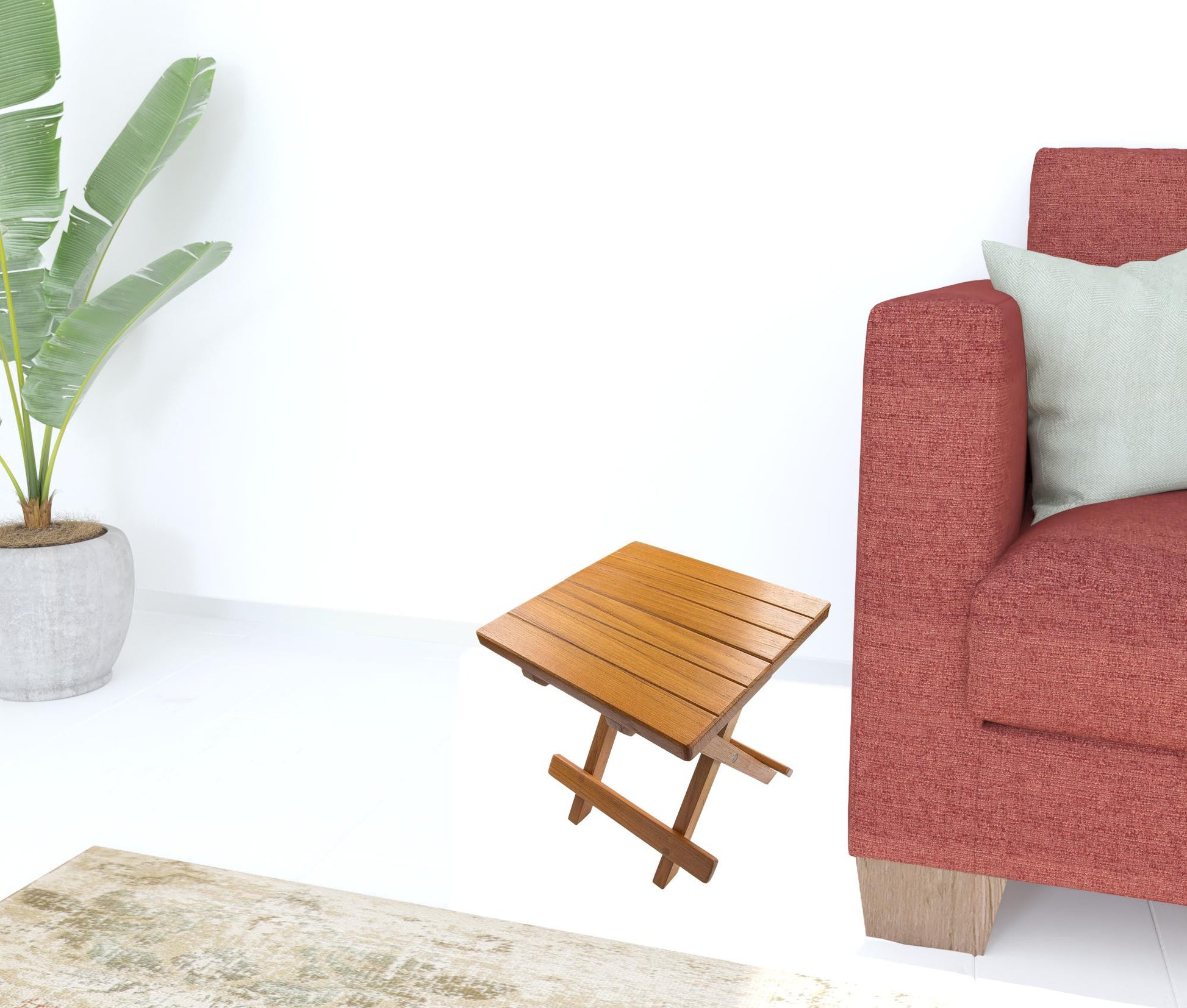 12" Brown Solid Wood Square End Table By Homeroots | End Tables | Modishstore - 5