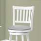 Set Of Two 44" Grey White Bar Height Swivel Full Back Bar Chairs By Homeroots | Bar Stools | Modishstore - 3