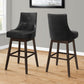 Set Of Two 46" Black Bar Height Swivel Full Back Bar Chairs By Homeroots | Bar Stools | Modishstore - 2