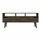 54" Dark Walnut Manufactured Wood Open Shelving TV Stand By Homeroots