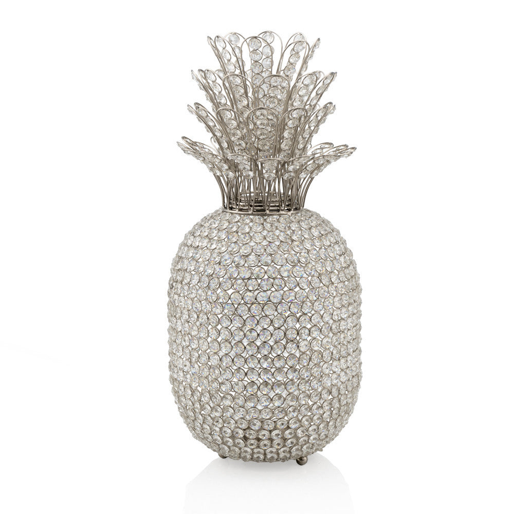 23" Glam Bling Faux Crystal and Silver Pineapple By Homeroots | Sculptures | Modishstore - 4