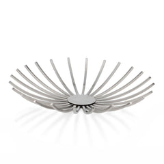 Shiny Silver Open Spike Centerpiece Bowl By Homeroots