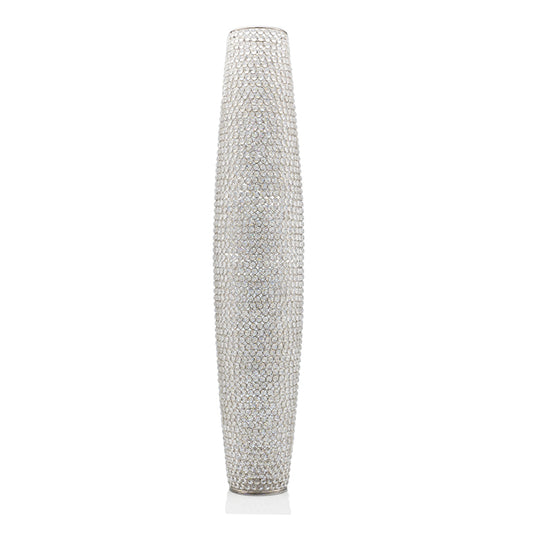 47" Bling Faux Crystal Beads Barrel Floor Vase By Homeroots | Vases | Modishstore