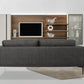 Modern 78" Dark Grey Loveseat With Removable Cushions By Homeroots | Loveseats | Modishstore - 3
