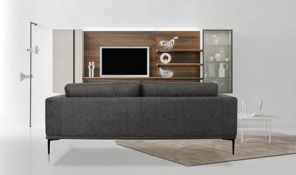 Modern 78" Dark Grey Loveseat With Removable Cushions By Homeroots | Loveseats | Modishstore - 3