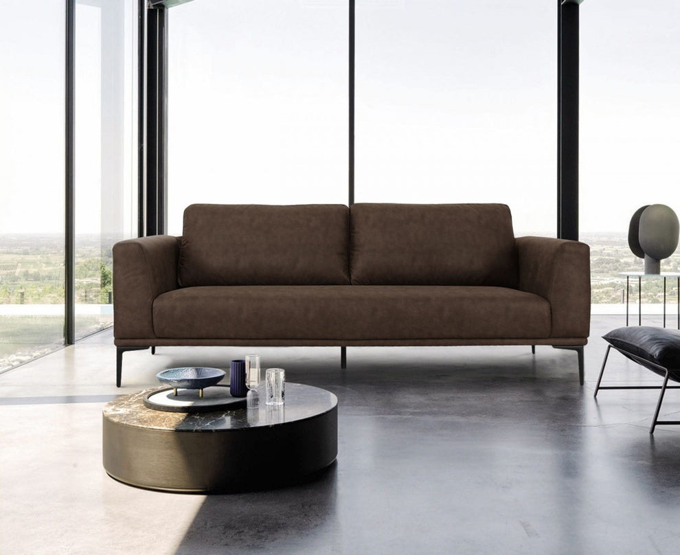 Modern 78" Dark Grey Loveseat With Removable Cushions By Homeroots | Loveseats | Modishstore - 5