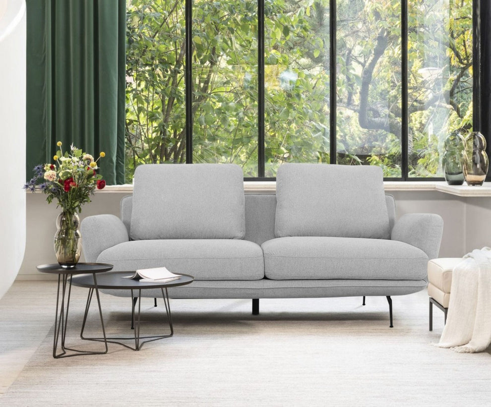 Contempo Retro 78" Light Gray Loveseat By Homeroots | Loveseats | Modishstore