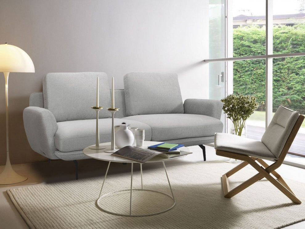 Contempo Retro 78" Light Gray Loveseat By Homeroots | Loveseats | Modishstore - 2