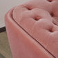 Stylish Pink Velvet Loveseat With Diamond Tufts By Homeroots | Loveseats | Modishstore - 5
