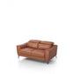 Urban 65" Brown Leather Adjustable Headrest Loveseat By Homeroots | Loveseats | Modishstore